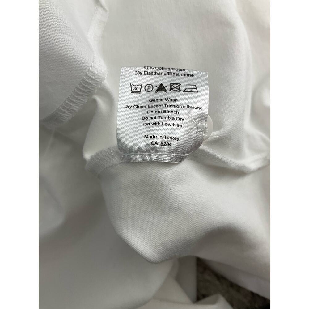 Naya - White Solid Pre-Owned Ladies Casual Top - Size M - Picture 6 of 6